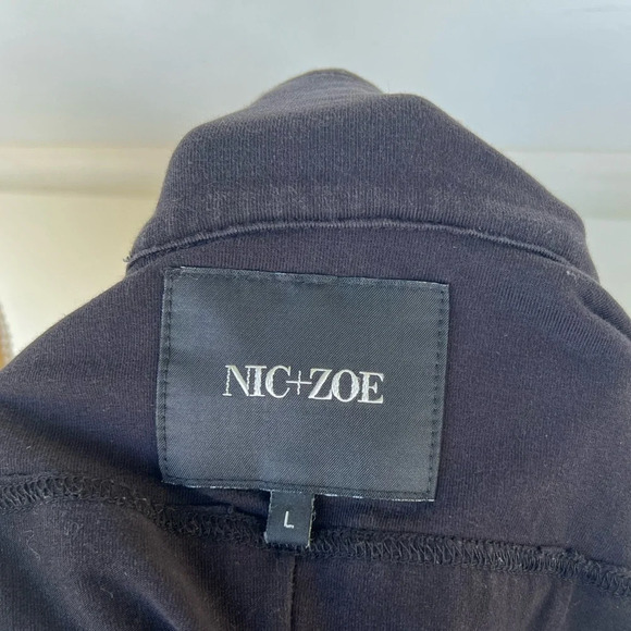 Nic+Zoe Woman’s Long Black Soft Lined Zipper Jacket With Pockets Size Large - Picture 8 of 8